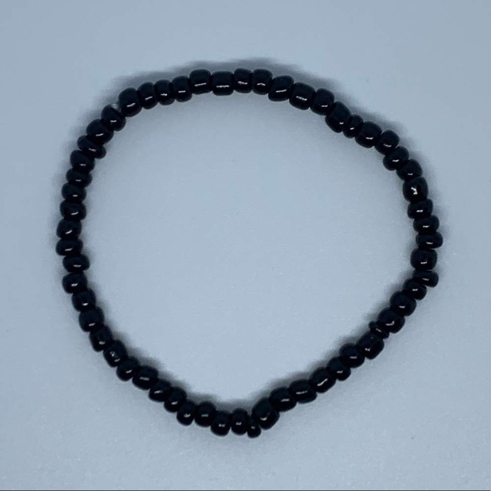 Black Beaded Bracelet